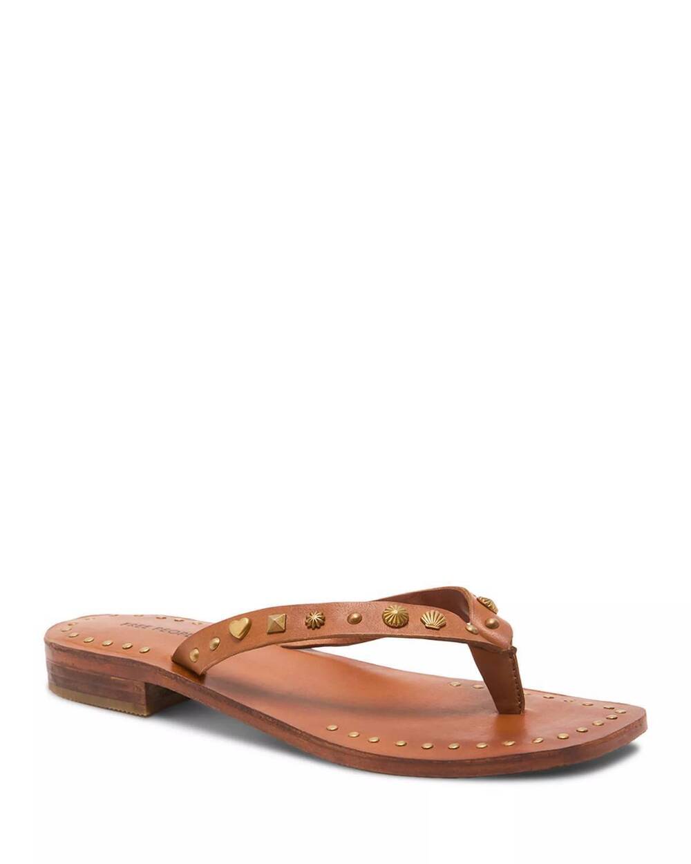 NEW FREE PEOPLE women's tide flip flops in beige